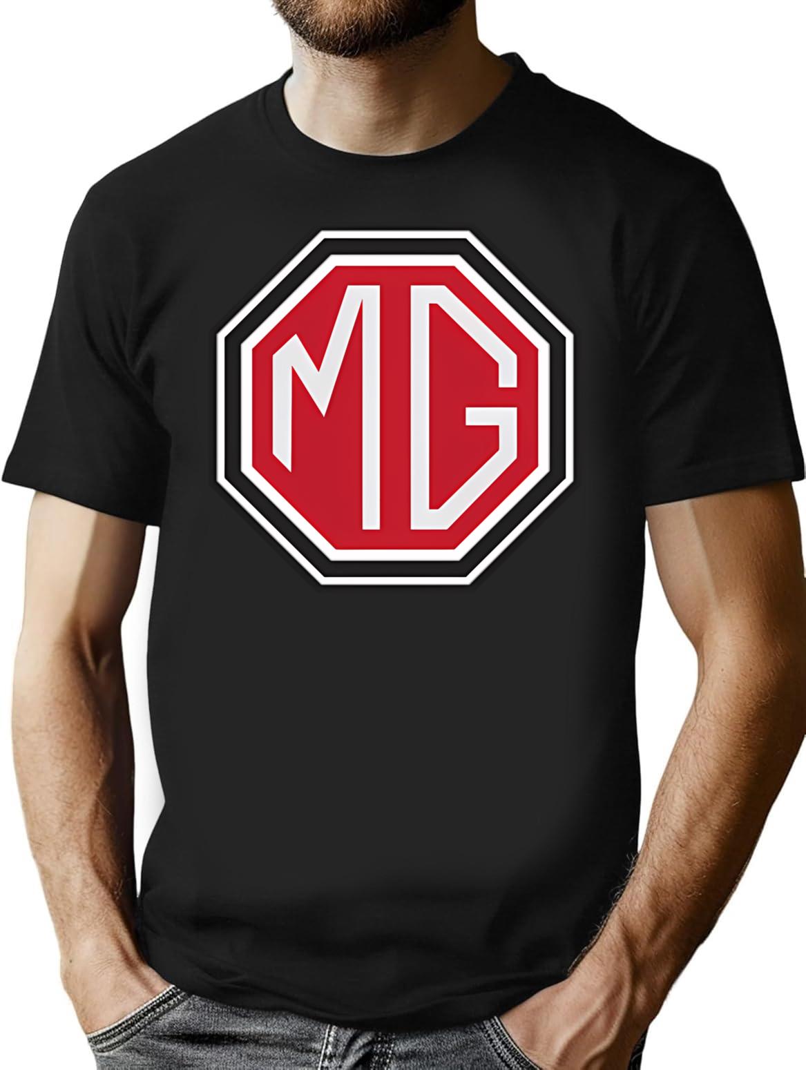 Vintage Mg Logo T-Shirt for Men & Women, T-Shirts Graphic Tee - Black