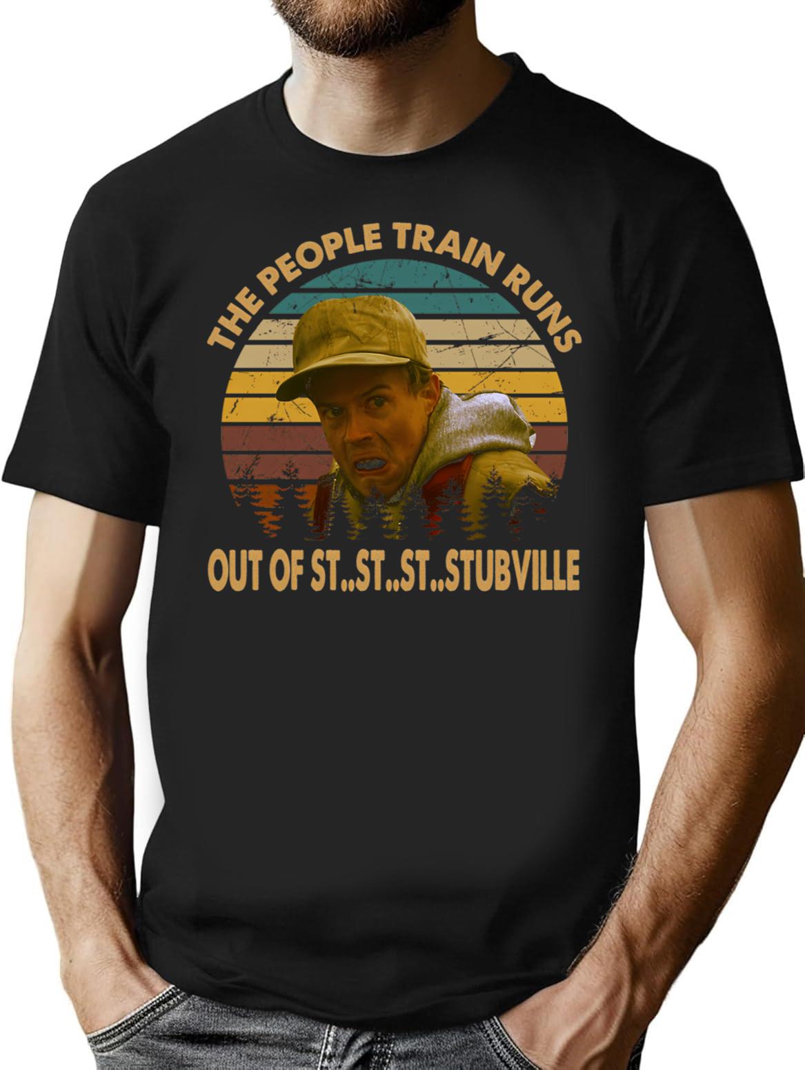 Vintage Planes Trains And Automobiles Films - The People Train Runs T-Shirt for Men & Women, T-Shirts Graphic Tee - Black