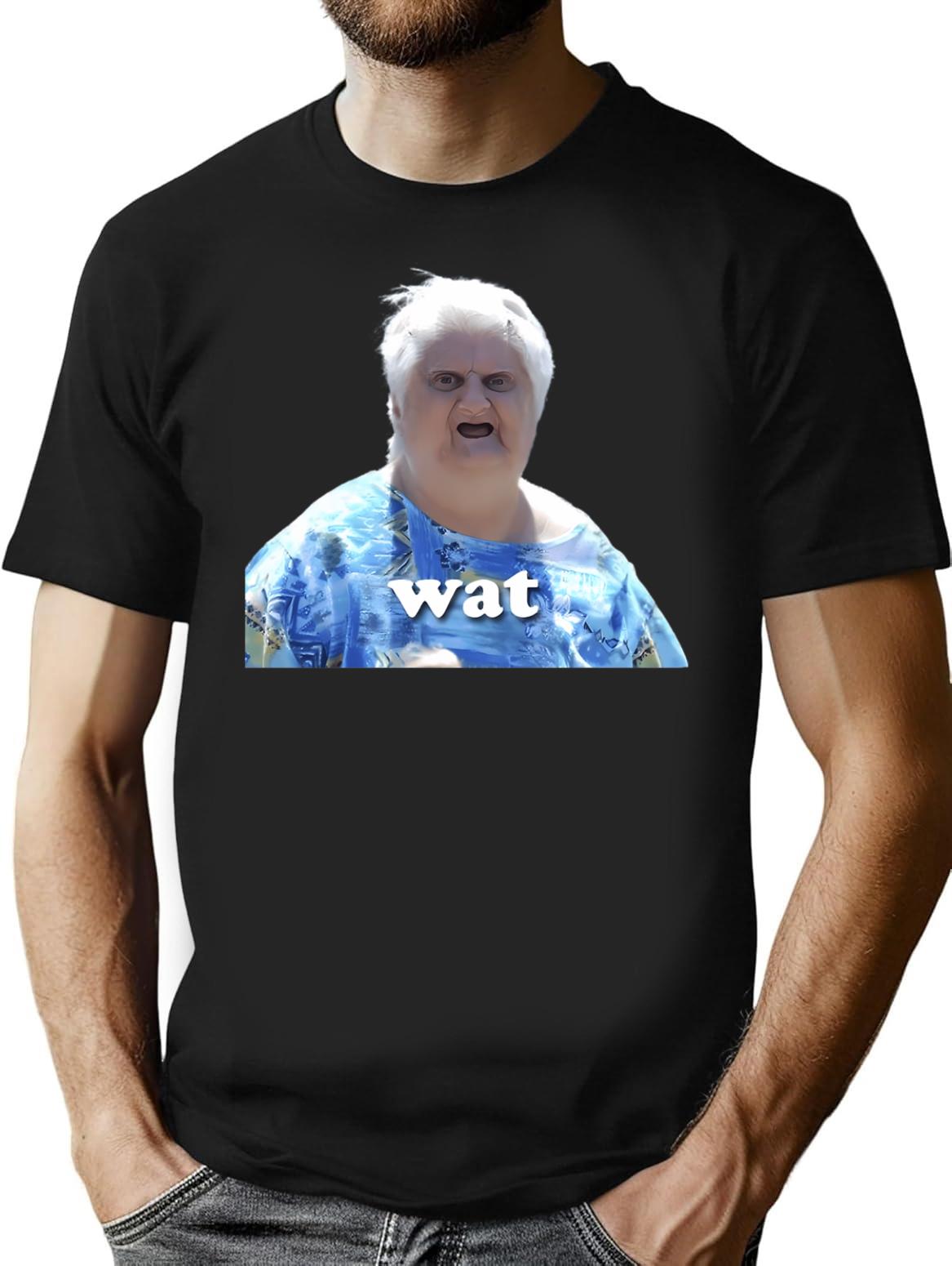 Wat T-Shirt for Men & Women, T-Shirts Graphic Tee - Black