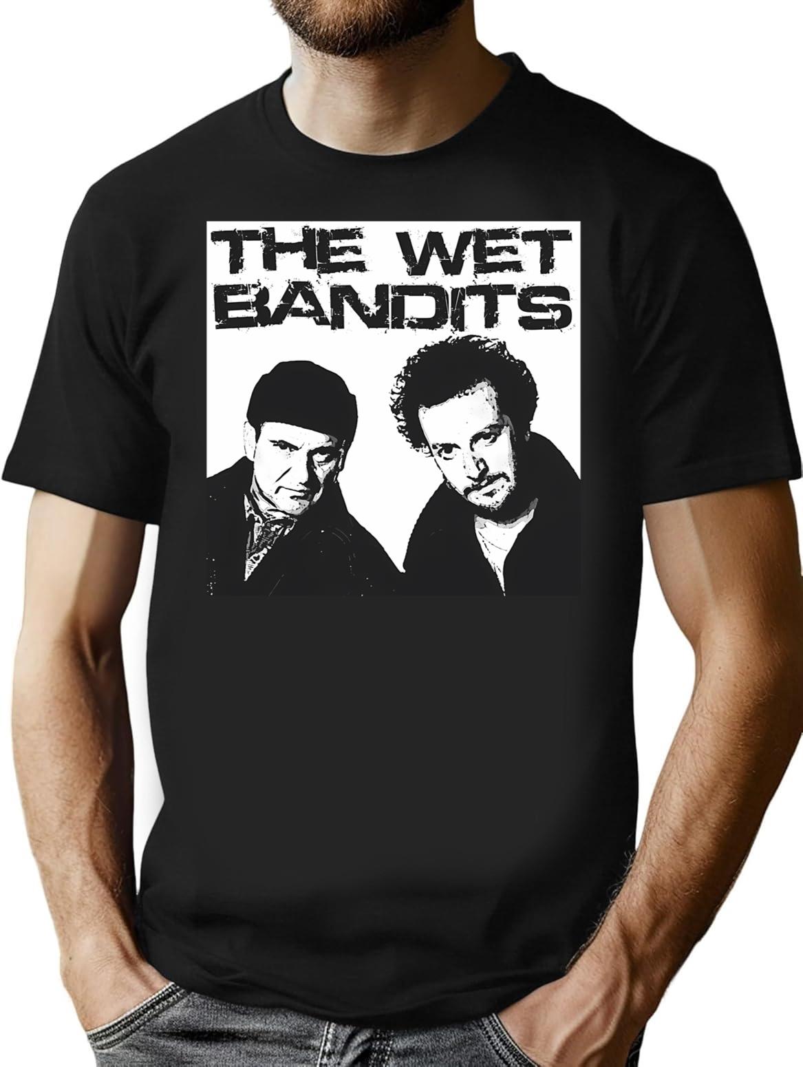 Wet Bandits T-Shirt for Men & Women, T-Shirts Graphic Tee - Black