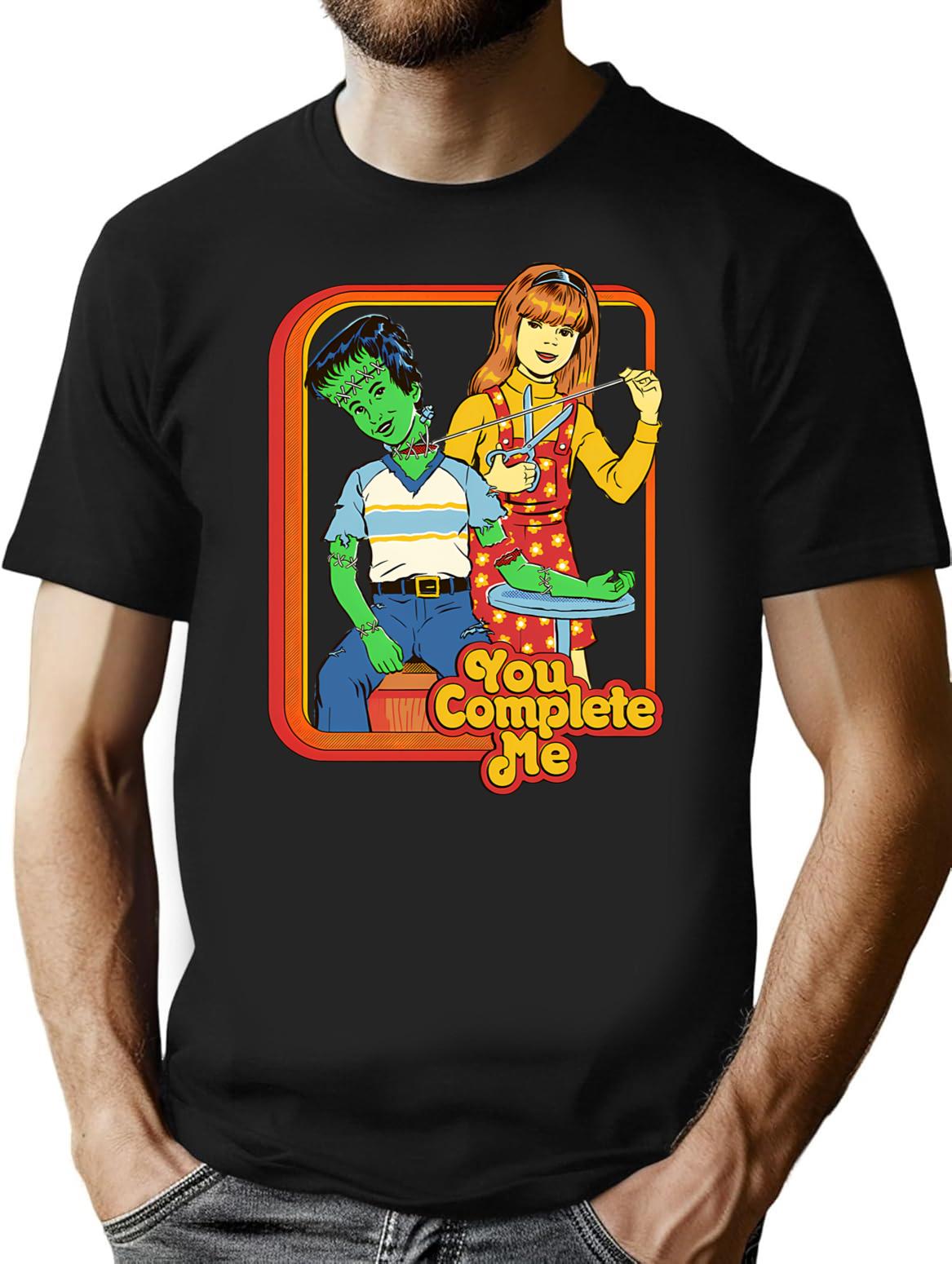 You Complete Me T-Shirt for Men & Women, T-Shirts Graphic Tee - Black