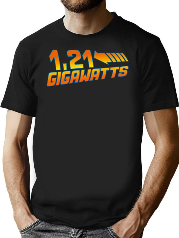 1 21 Gigawatts Premium Heavyweight Cotton T-Shirt - Black
