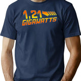 1 21 Gigawatts Premium Heavyweight Cotton T-Shirt - Navy