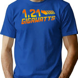 1 21 Gigawatts Premium Heavyweight Cotton T-Shirt - Blue
