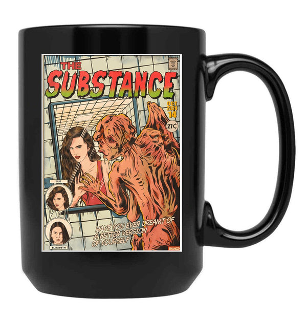 Retro The Substance The Poster Black Coffee Mug, Gift Coffee Mug