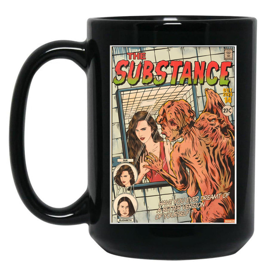 Retro The Substance The Poster Black Coffee Mug, Gift Coffee Mug