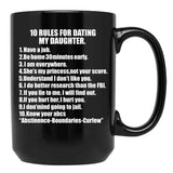 10 Rules For Dating My Daughter Protective Father Dad Father'S Day Black Coffee Mug - Black