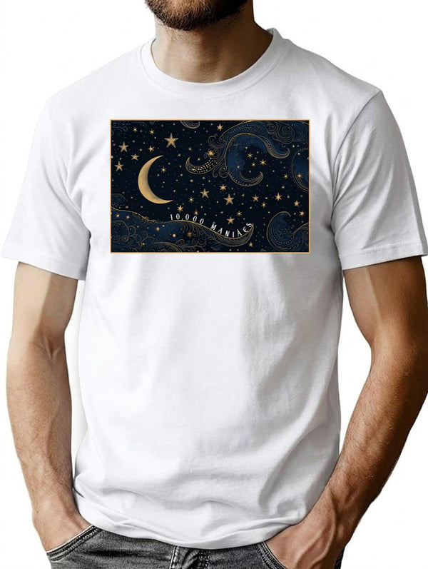 10000 Maniacs Vintage Victorian Design T-Shirt for Men & Women, T-Shirts Graphic Tee - White