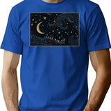 10000 Maniacs Vintage Victorian Design T-Shirt for Men & Women, T-Shirts Graphic Tee - Blue