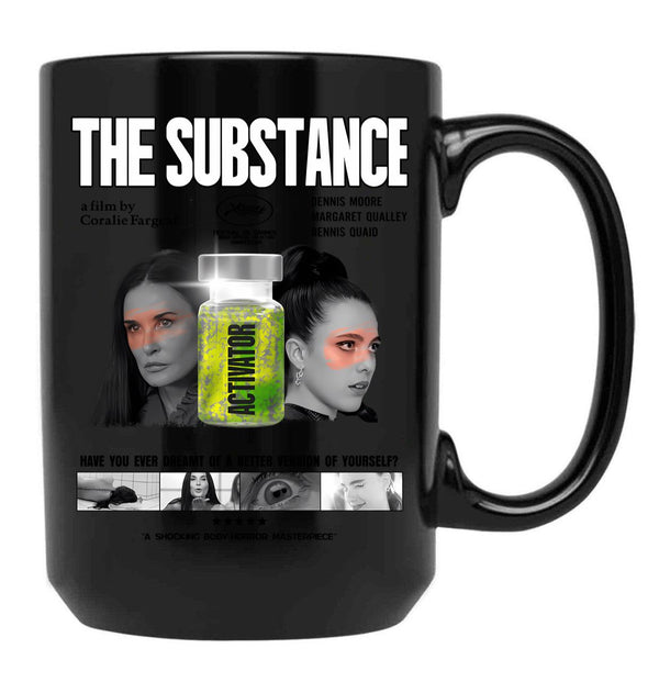 Horror The Substance 2024 Black Coffee Mug, Gift Coffee Mug