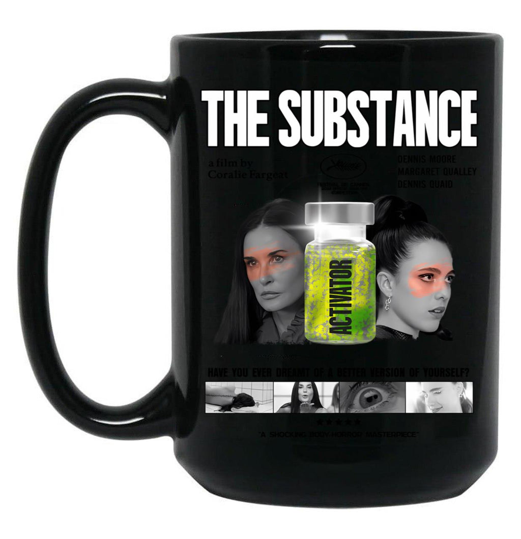 Horror The Substance 2024 Black Coffee Mug, Gift Coffee Mug