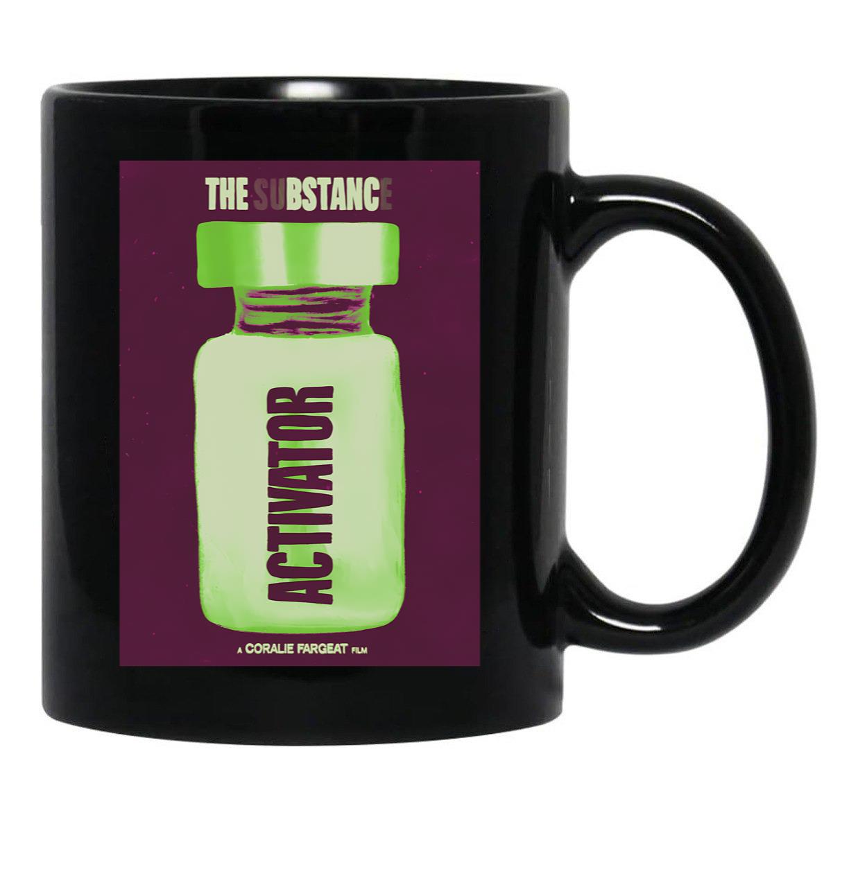 The Substance Movie Poster Black Coffee Mug, Gift Coffee Mug - Black
