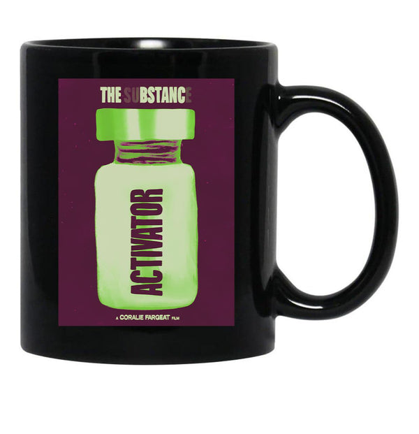 The Substance Movie Poster Black Coffee Mug, Gift Coffee Mug - Black