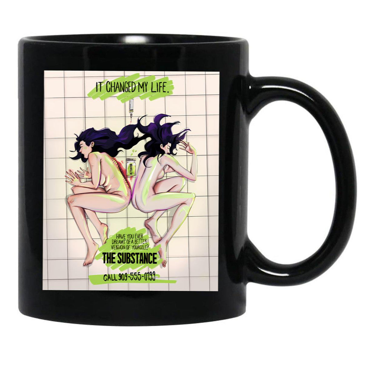 It Changed My Life The Substance Black Coffee Mug, Gift Coffee Mug - Black
