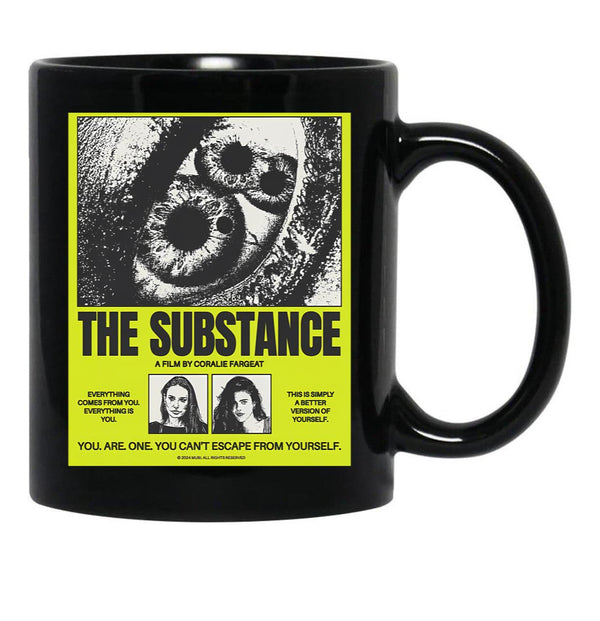 The Substance Movie Horror Style Black Coffee Mug, Gift Coffee Mug - Black