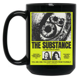 The Substance Movie Horror Style Black Coffee Mug, Gift Coffee Mug