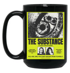 The Substance Movie Horror Style Black Coffee Mug, Gift Coffee Mug