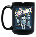The Substance Sticker Black Coffee Mug, Gift Coffee Mug