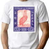 1960 Nepal Satyr Tragopan Postage Stamp T-Shirt for Men & Women, T-Shirts Graphic Tee - White