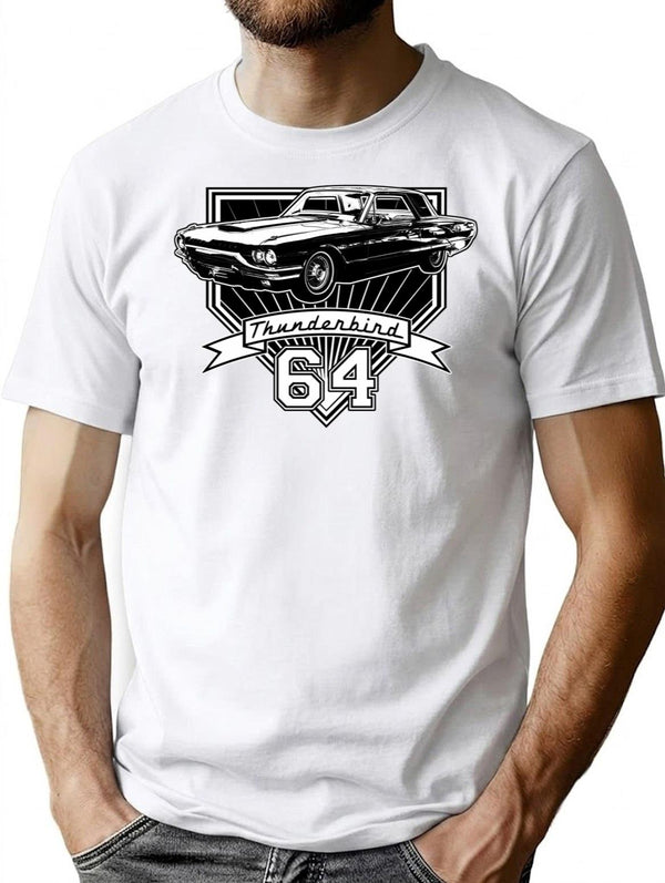 1964 Thunderbird T-Shirt for Men & Women, T-Shirts Graphic Tee - White