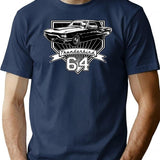1964 Thunderbird T-Shirt for Men & Women, T-Shirts Graphic Tee - Navy