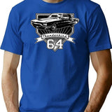 1964 Thunderbird T-Shirt for Men & Women, T-Shirts Graphic Tee - Blue