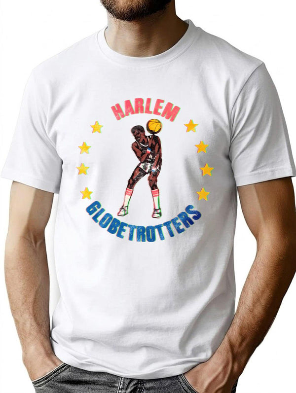 1970S Vintage Distressed Harlem Globetrotters Retro Tee Harlem Globetrotters Retro T-Shirt Basketball T-Shirt Retro Basketball T-Shirt for Men & Women, T-Shirts Graphic Tee - White
