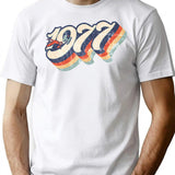 1977 Retro Dog Fight T-Shirt for Men & Women, T-Shirts Graphic Tee - White
