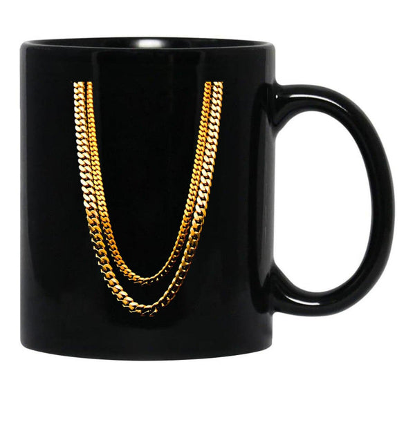 2 Chains Black Coffee Mug, Gift Coffee Mug - Black