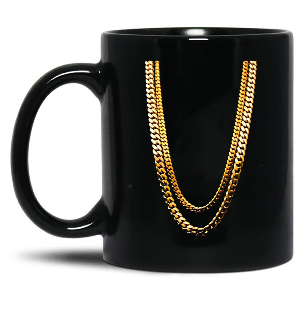 2 Chains Black Coffee Mug, Gift Coffee Mug