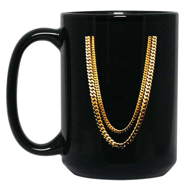 2 Chains Black Coffee Mug, Gift Coffee Mug - Black