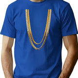 2 Chains Premium Heavyweight Cotton T-Shirt - Blue