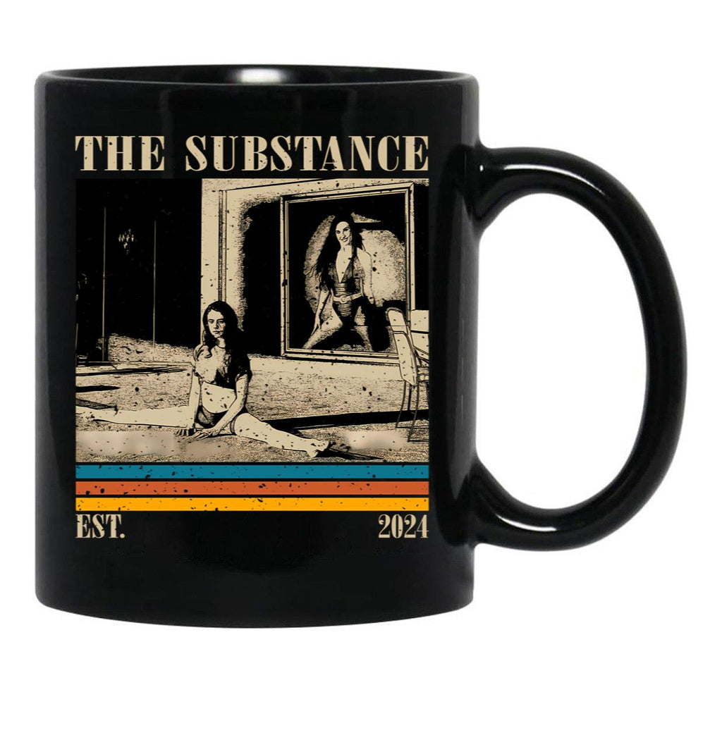 Retro The Substance Black Coffee Mug, Gift Coffee Mug - Black