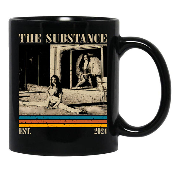 Retro The Substance Black Coffee Mug, Gift Coffee Mug - Black