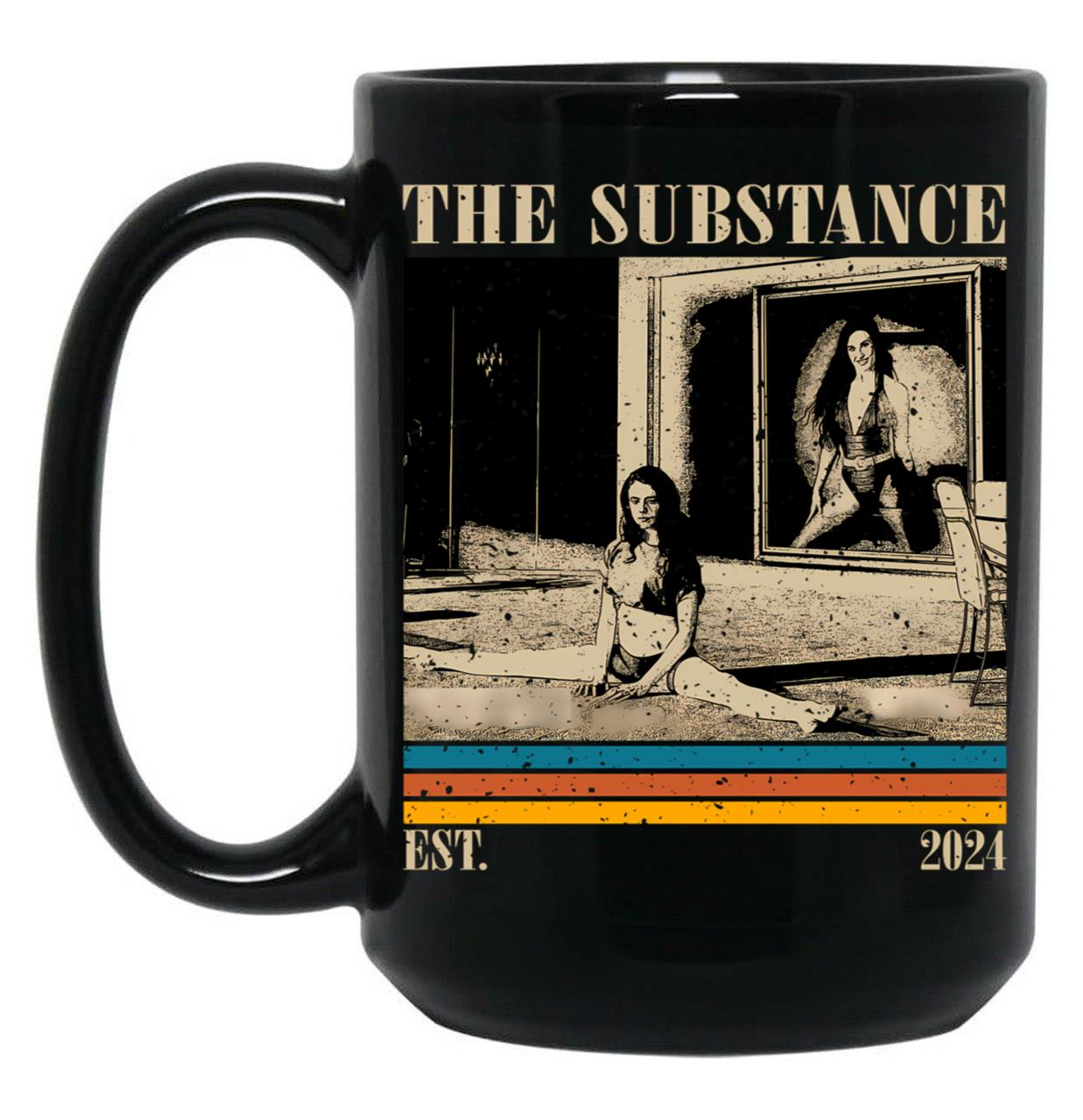 Retro The Substance Black Coffee Mug, Gift Coffee Mug
