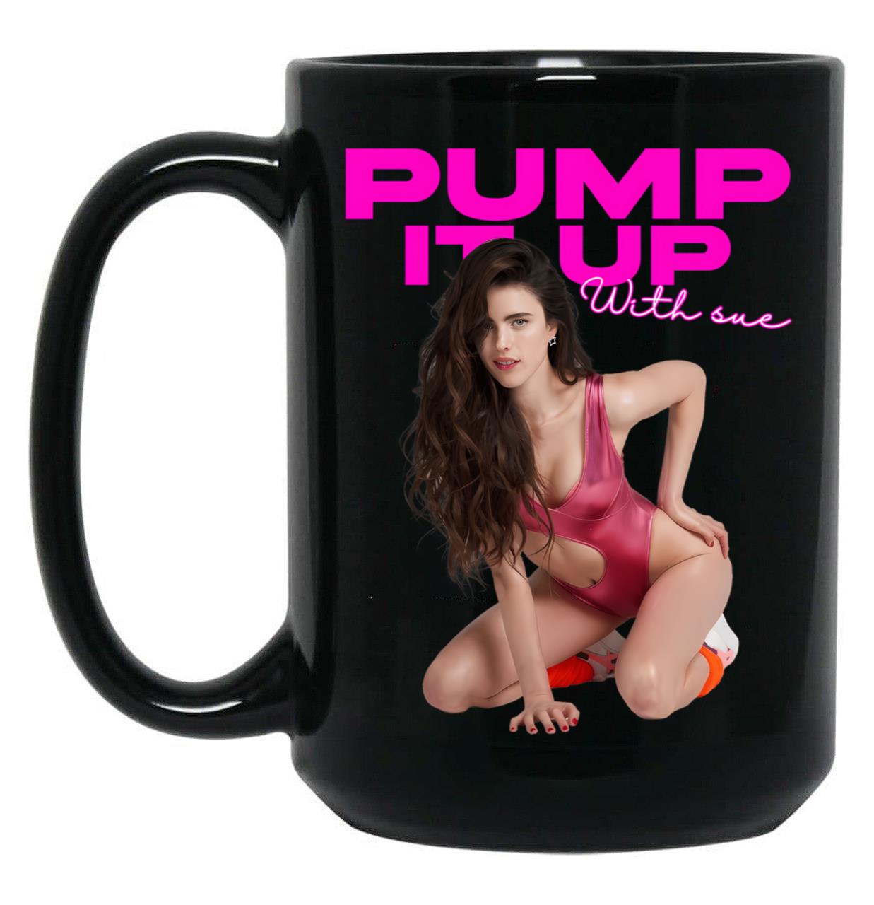 The Substance Pump It Up Black Coffee Mug, Gift Coffee Mug
