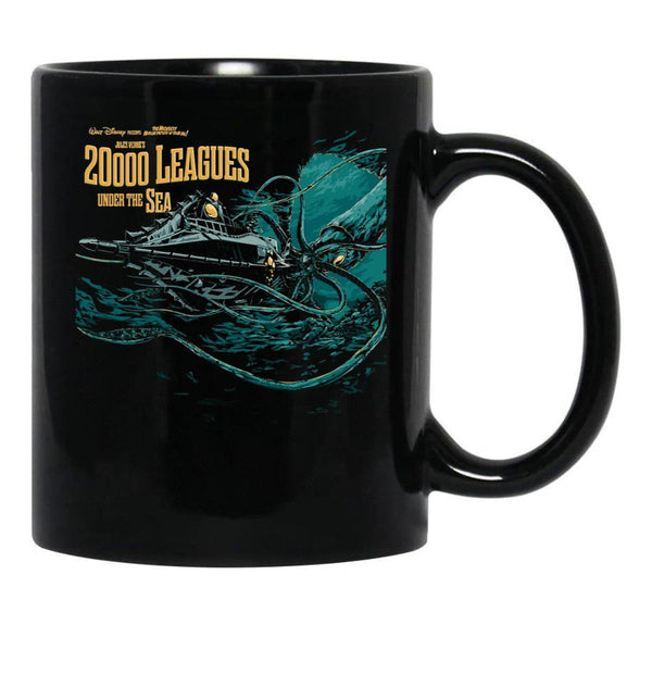 20000 Leagues Under Sea Jv Black Coffee Mug, Gift Coffee Mug - Black