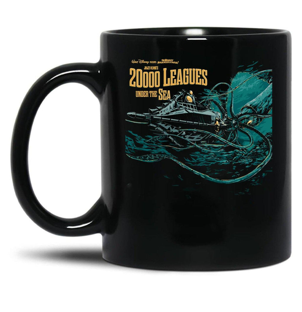 20000 Leagues Under Sea Jv Black Coffee Mug, Gift Coffee Mug