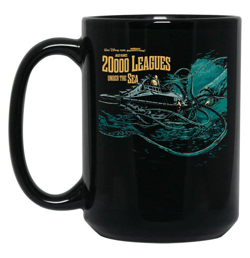 20000 Leagues Under Sea Jv Black Coffee Mug, Gift Coffee Mug - Black