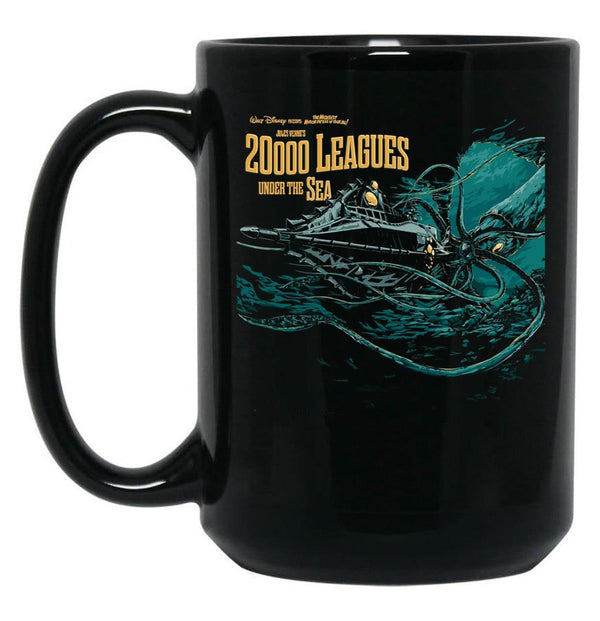 20000 Leagues Under Sea Jv Black Coffee Mug, Gift Coffee Mug - Black