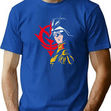 210 Char Minimal T-Shirt for Men & Women, T-Shirts Graphic Tee - Blue