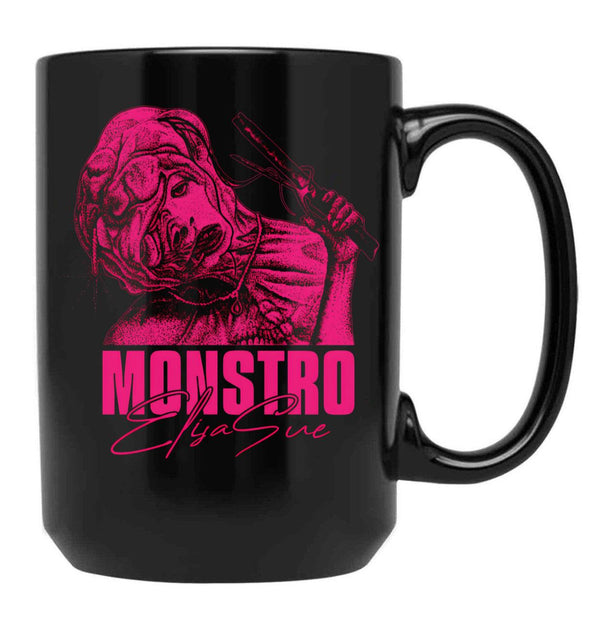 Monstro Elisasue Black Coffee Mug, Gift Coffee Mug