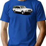 240 Wagon T-Shirt for Men & Women, T-Shirts Graphic Tee - Blue