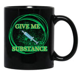 The Substance On T-Shirt Black Coffee Mug, Gift Coffee Mug - Black