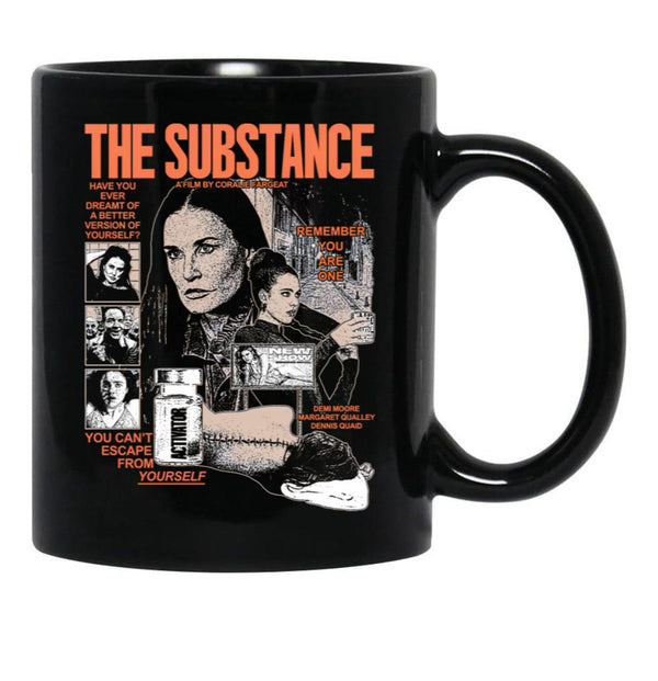 The Substance Movie Black Coffee Mug, Gift Coffee Mug Style 2 - Black
