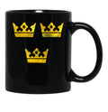 3 Three Crowns Tre Kronor Of Sweden Swedish Coat Of Arms Distressed Black Coffee Mug, Gift Coffee Mug - Black