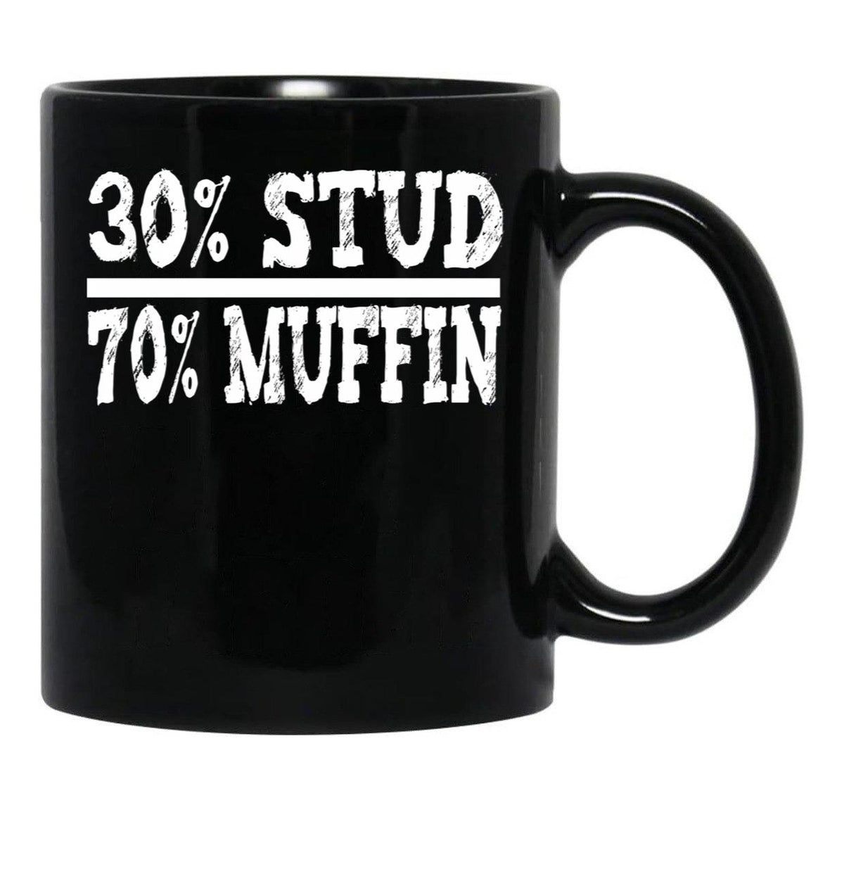 30 Stud 70 Muffin Funny Dad Gift Black Coffee Mug, Gift Coffee Mug - Black