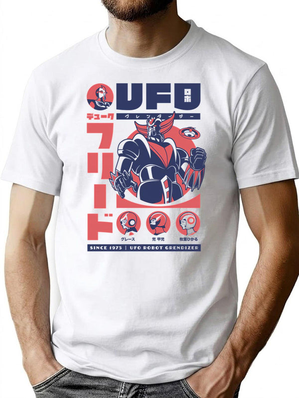 326 Retro Grendizer T-Shirt for Men & Women, T-Shirts Graphic Tee - White