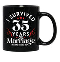 35Th Wedding Anniversary 35 Years Of Marriage Couples Black Coffee Mug, Gift Coffee Mug - Black