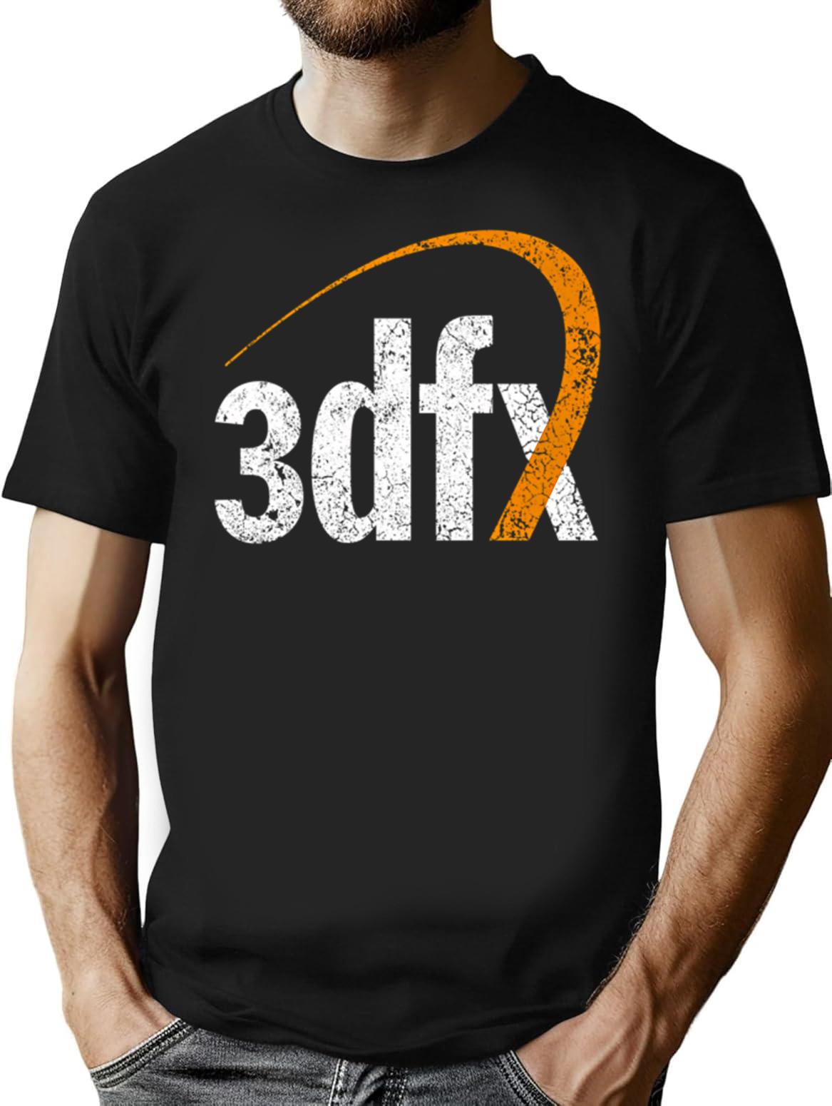 3Dfx Faded T-Shirt for Men & Women, T-Shirts Graphic Tee - Black